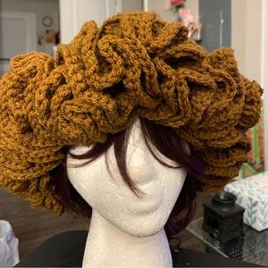 Crochet ruffle hat